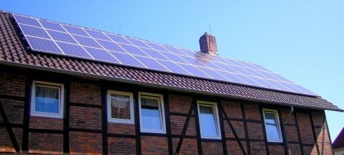 Photovoltaikanlage auf einem Wohnhaus