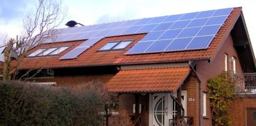 Photovoltaikanlage auf einem Wohnhaus