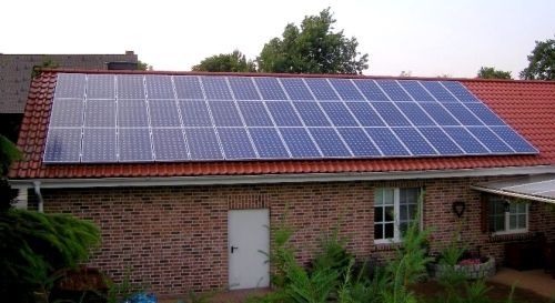 Photovoltaikanlage auf einem Wohnhaus